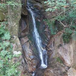 Waterfalls next to Buddhist temple Mitaki-Dera