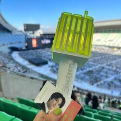 Jeder hatte so einen Lightstick dabei, manche sogar 2