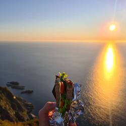 Super Sonnenuntergang..weiter in die Richtung kommt Grönland