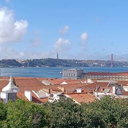 Blick auf den Tejo und Cristo Rei