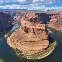 Die Horseshoe Bend (Hufeisen-Kurve) in ihrer vollen Pracht