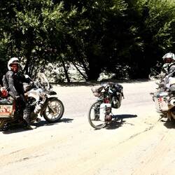 Zwei deutsche Motorradfahrer, die ich schon vor Tagen getroffen hatte.