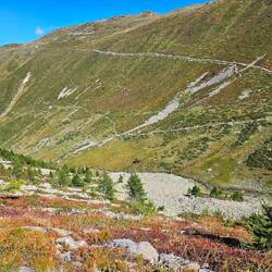 View of trail from the other side of the valley