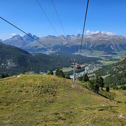 Our chairlift down to our hotel in Pontresina