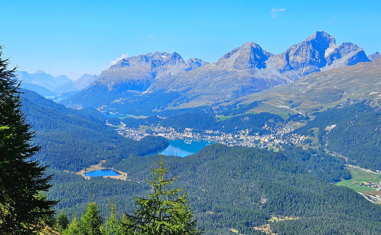 Lake St. Moritz and its town at center