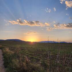 Sunrise leaving Uterga.