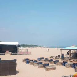 Alles durchorganisiert von der Strandbude bis zum Strandkorb