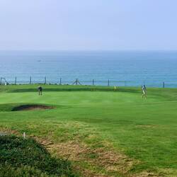 Golf course overlookin Fistral Beach
