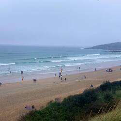 Late afternoon & they're still surfing