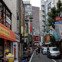 Street scenes around Shinjuku.