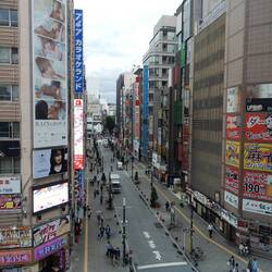 Street scenes around Shinjuku.