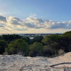View from sand dune at La Marina beach