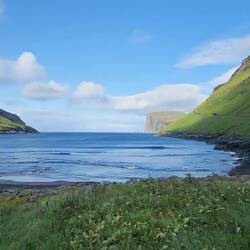 Departing Tjørnuvik on single track road