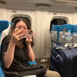 On the Shinkansen from Tokyo to Osaka