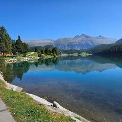 Walk along St. Moritz Lake