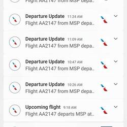 AA certainly kept me updated with flight arrangements!