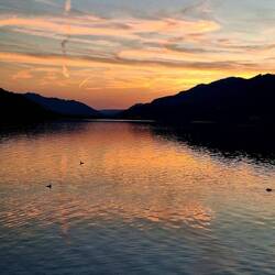 ...gibt's gratis einen schönen Sonnenuntergang!