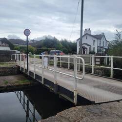 The swing bridge after I closed it.