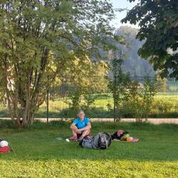 So begann der Tag, das Zelt ist abgebaut!