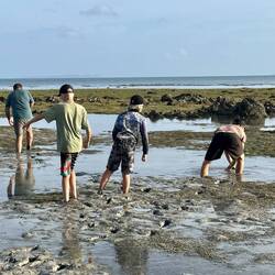 Morning walk, through mud!