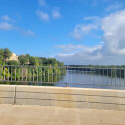 Every trip into town includes crossing the Mississippi!