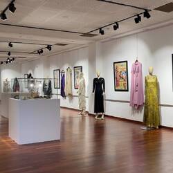 "Cinema is My Love" exhibit featuring costumes and movie posters ... AASSM — Güzelyalı, İzmir.