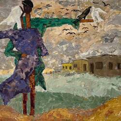 "Scarecrow" by T. Pura ... lobby of AASSM — Güzelyalı, İzmir.