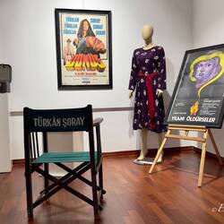 "Cinema is My Love" exhibit featuring costumes and movie posters ... AASSM — Güzelyalı, İzmir.
