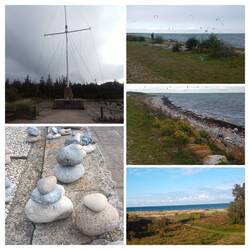 Rückweg mit Niobe Denkmal ( 1932 verunglückt) und Sonne zum Abschluss