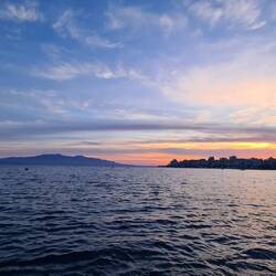 Sonnenuntergang von Saranda aus