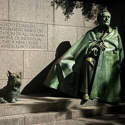 Roosevelt and his dog