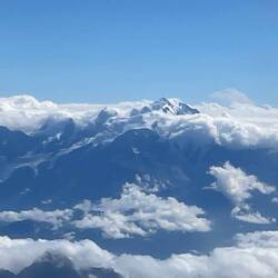 Der Mont Blanc (4807 m). Höchster Berg der Alpen