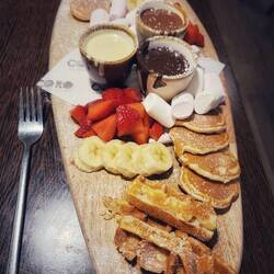 We found a dessert bar for dessert of course. This was the chocolate fondue