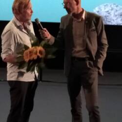 Herr Grimbergen im Gespräch vor dem Film