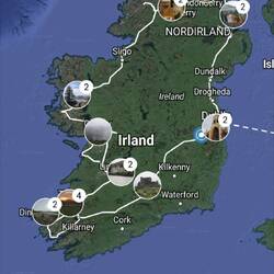 Wieder in Dublin angekommen, ist unsere Rundreise beendet, 2242 km!