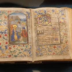 Binding of Strahov Evangiliery. A miniature book as high as the length of my index finger.