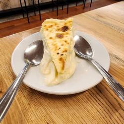 Yummy, creamy tarta de queso.