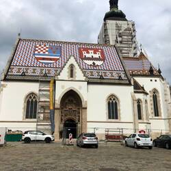 St. Marc's Church. Gotta love that roof!