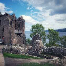 The ruined tower at Castle Urquhart