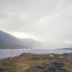 The view from the River Morrison going up over the West Highland mountains.