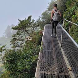 Risky stairs without railing