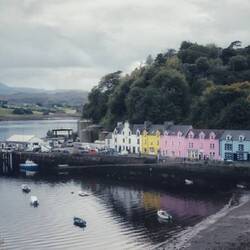 The harbor in Portree.