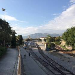 View of location where train from Zagreb unloaded passengers.