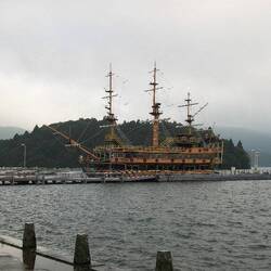Our pirate ship across Lake Ashi.