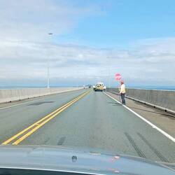 Didn't expect work on the bridge