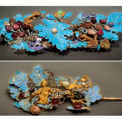 Jadeite and gemstone hairpin and earpick/hairpin (Qing Dynasty) — National Palace Museum ... Taipei.