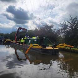 Working to keep the canals in good shape.