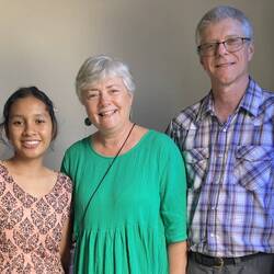 Girl from the teen choir who kept smiling at us