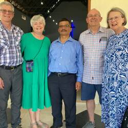 Us with Mr Marodu outside his church