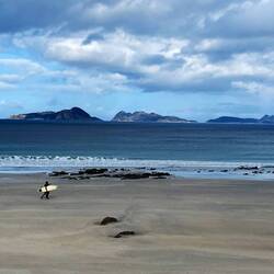 Surfing competition was starting as i walked through this area